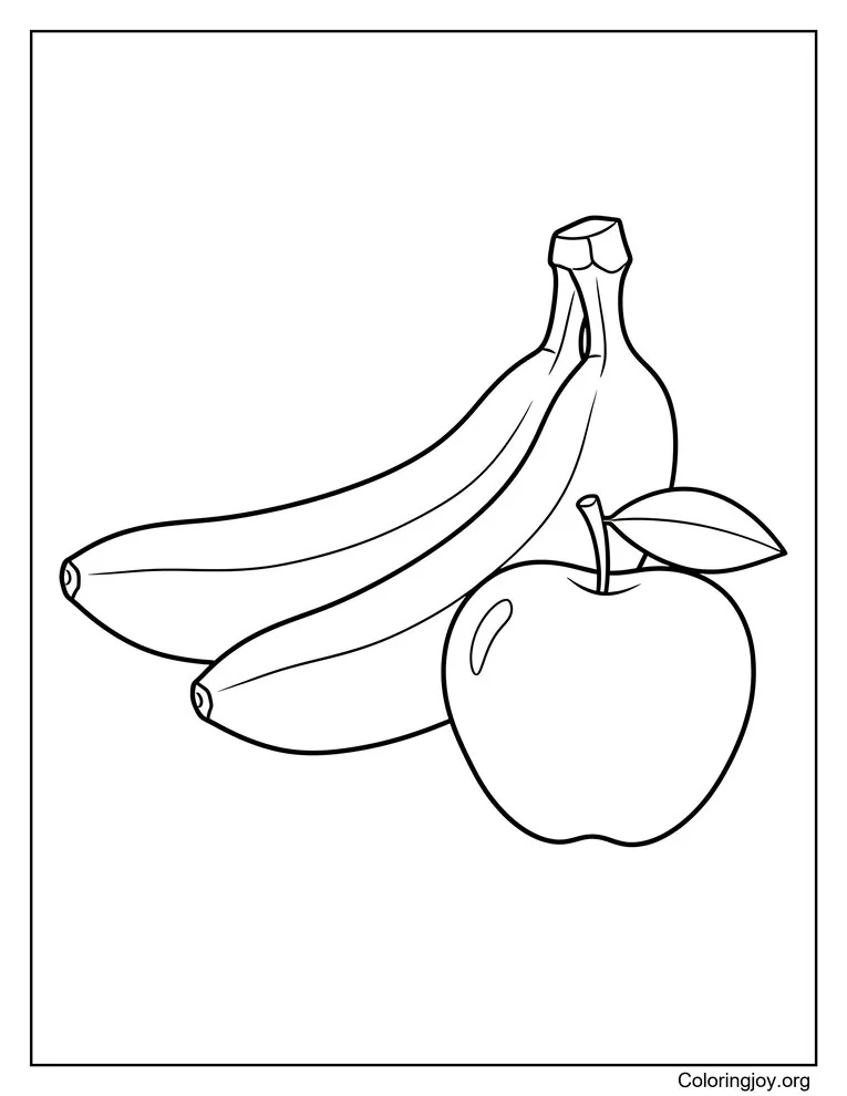 Manojo de plátano y manzana