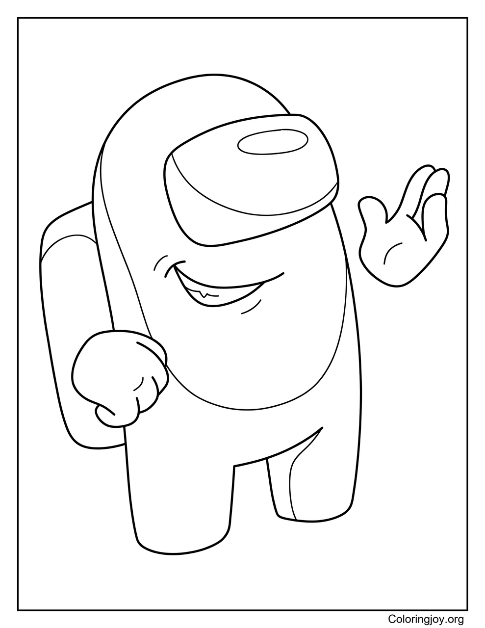 Spot the Sneaky Among Us Impostor coloring page