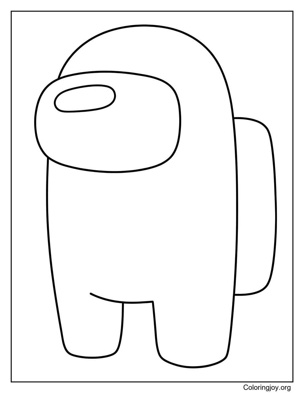 Start with a Classic Among Us Crewmate coloring page
