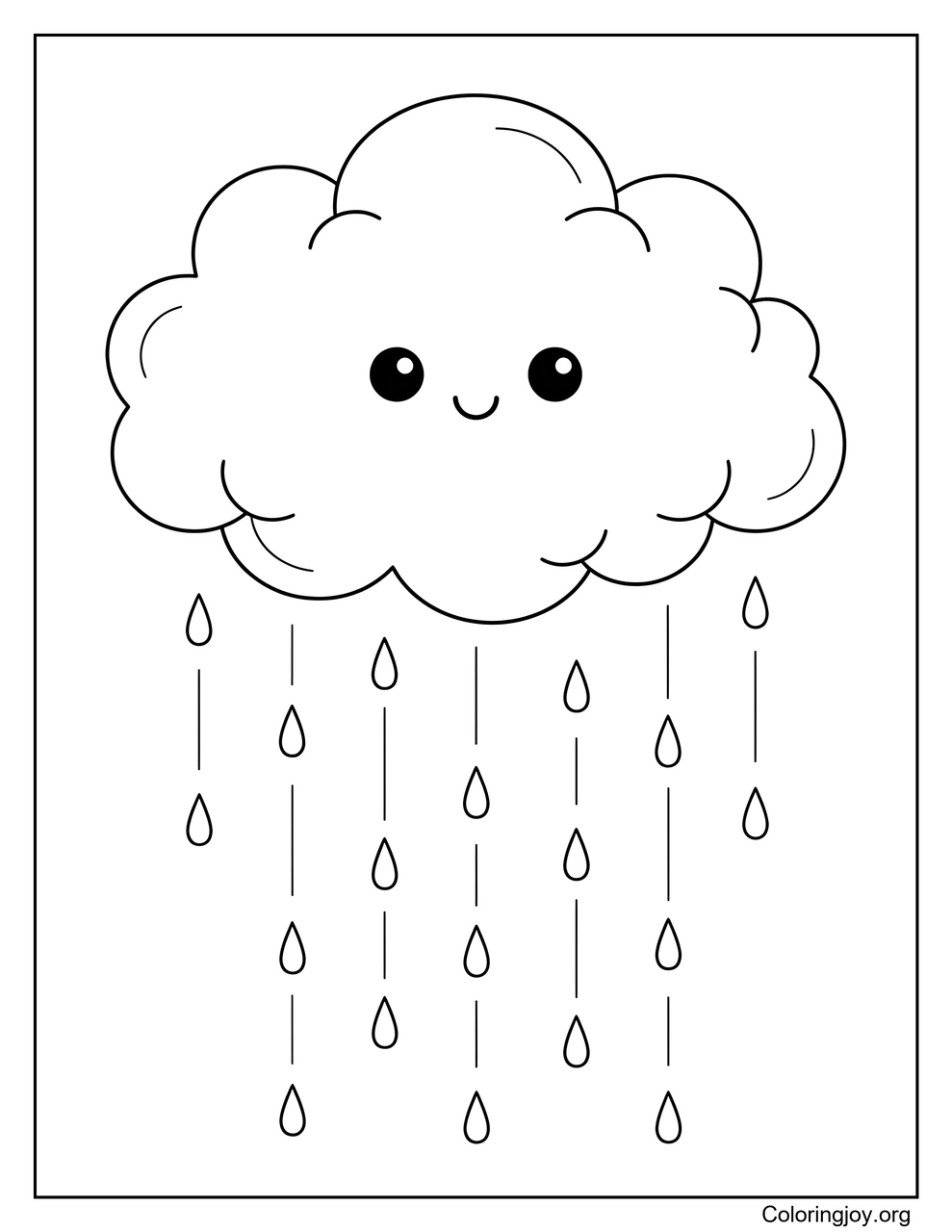 Eine Regenwolke lässt fallenden Regen frei.