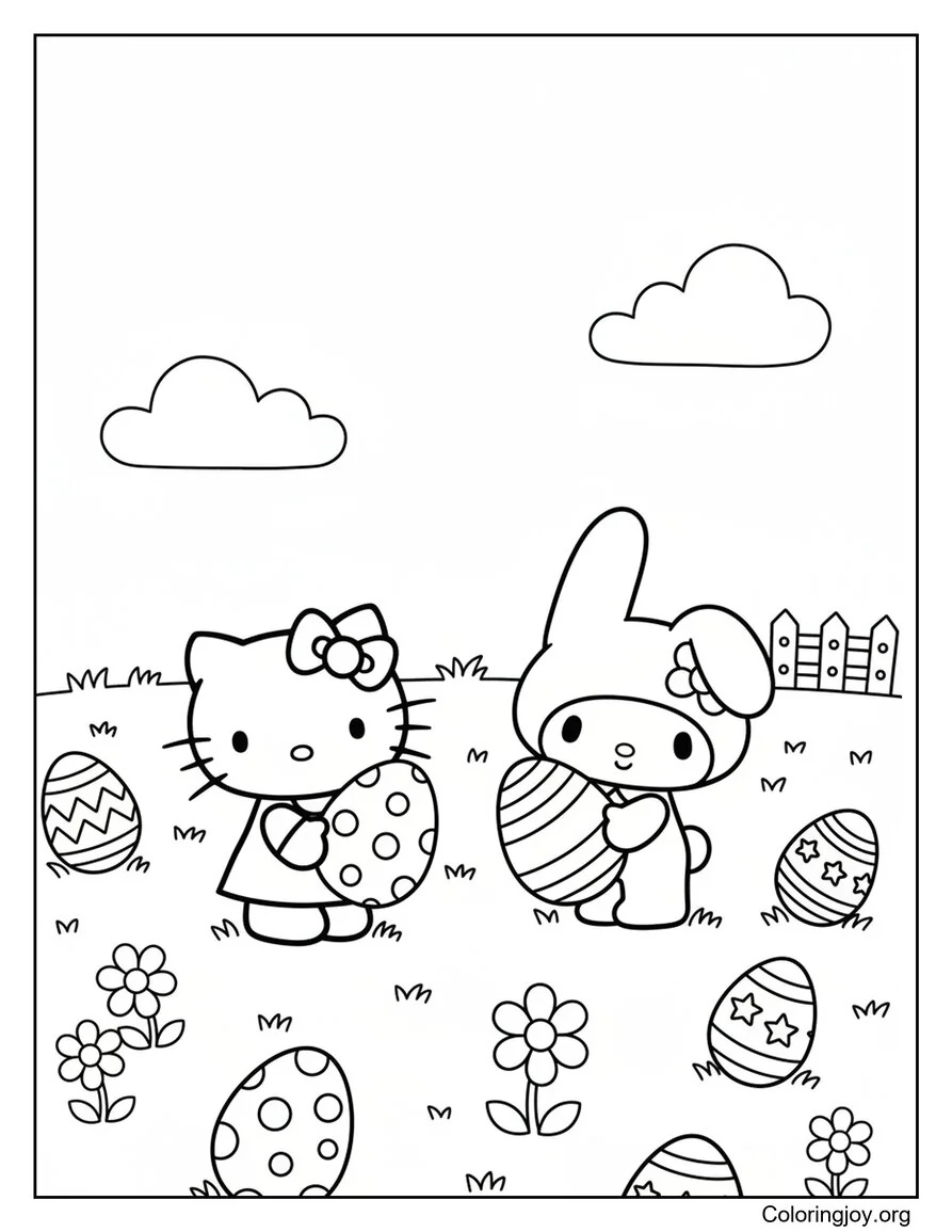 Hello Kitty and My Melody Hide Eggs