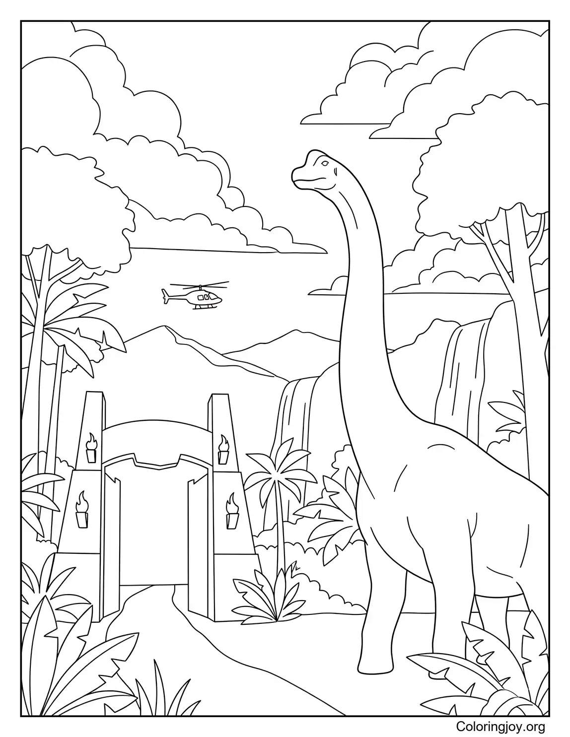 Jurassic World Inspired Brachiosaurus Scene