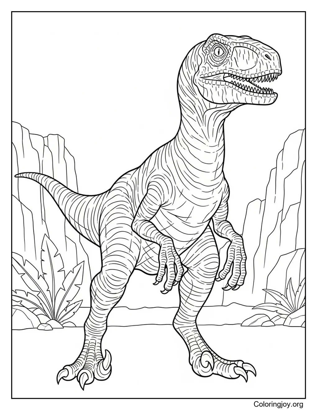 velociraptor coloring printable
