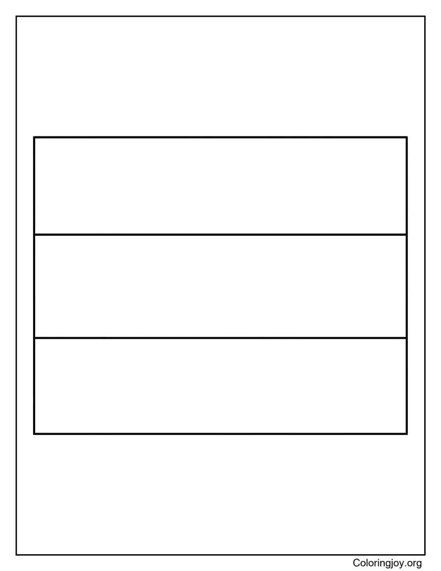 Gabonde esquema de bandera para niños página para colorear