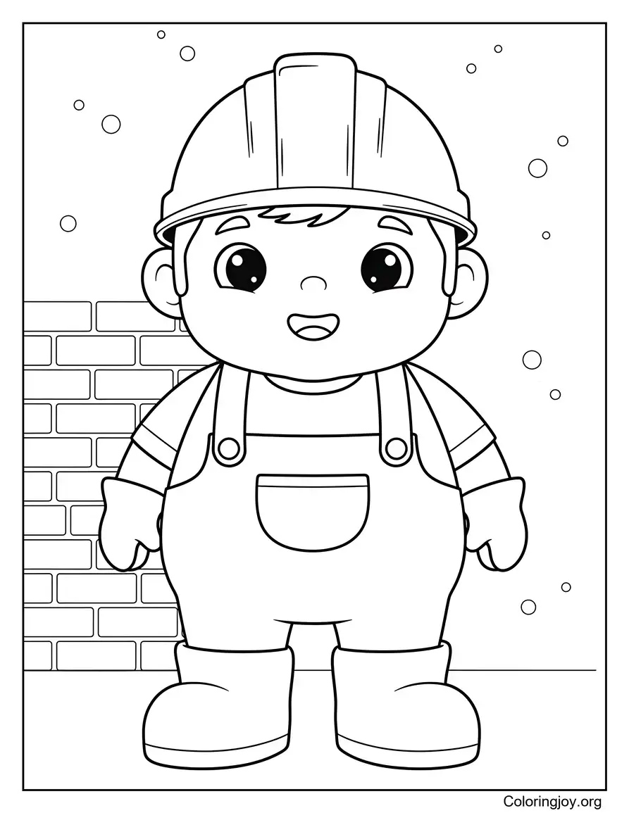 Constructores en el trabajo página para colorear