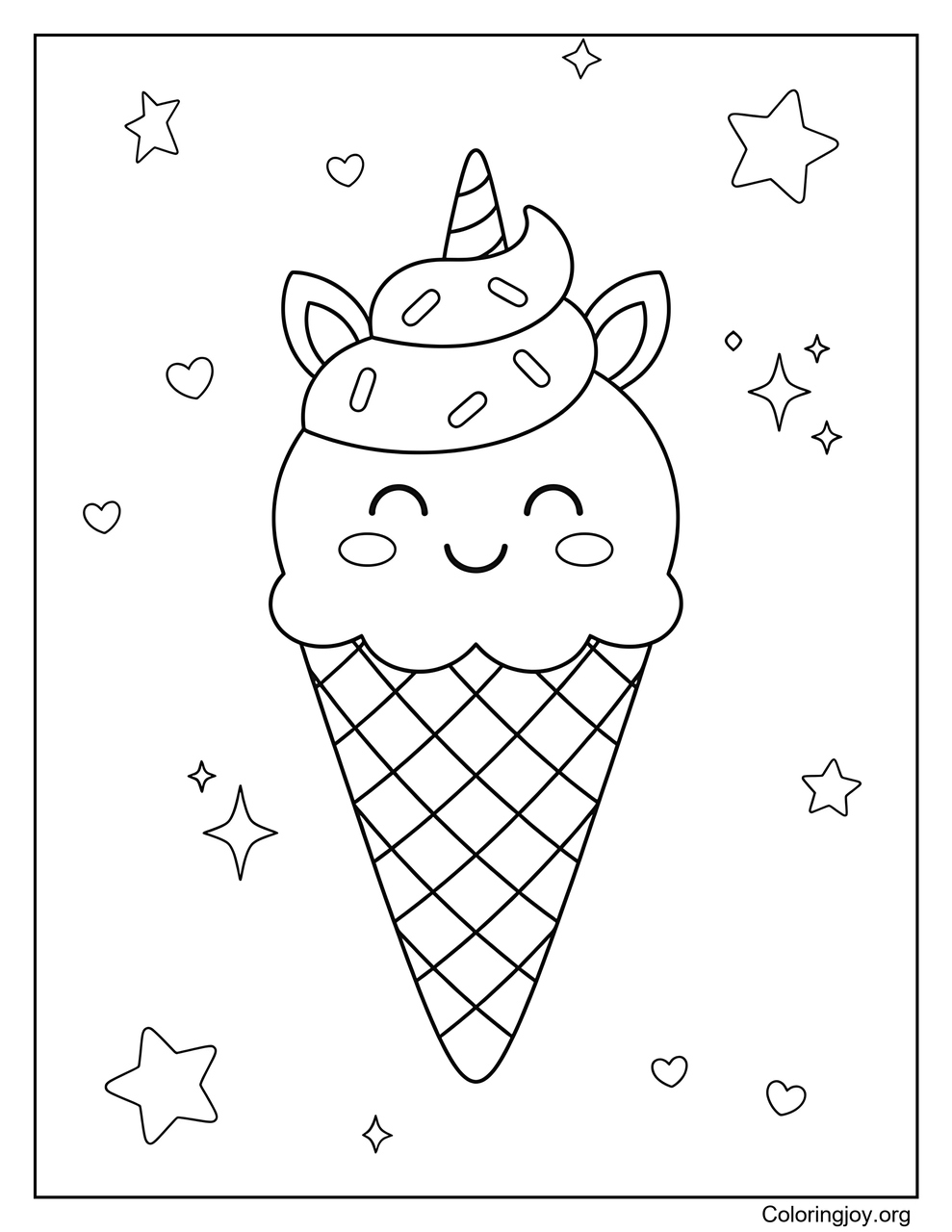 A Magical Unicorn-Themed Ice Cream Cone