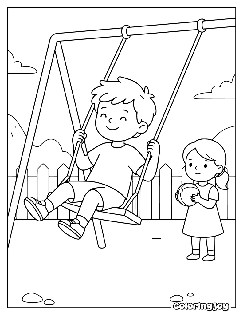 First Day School Playground Swing