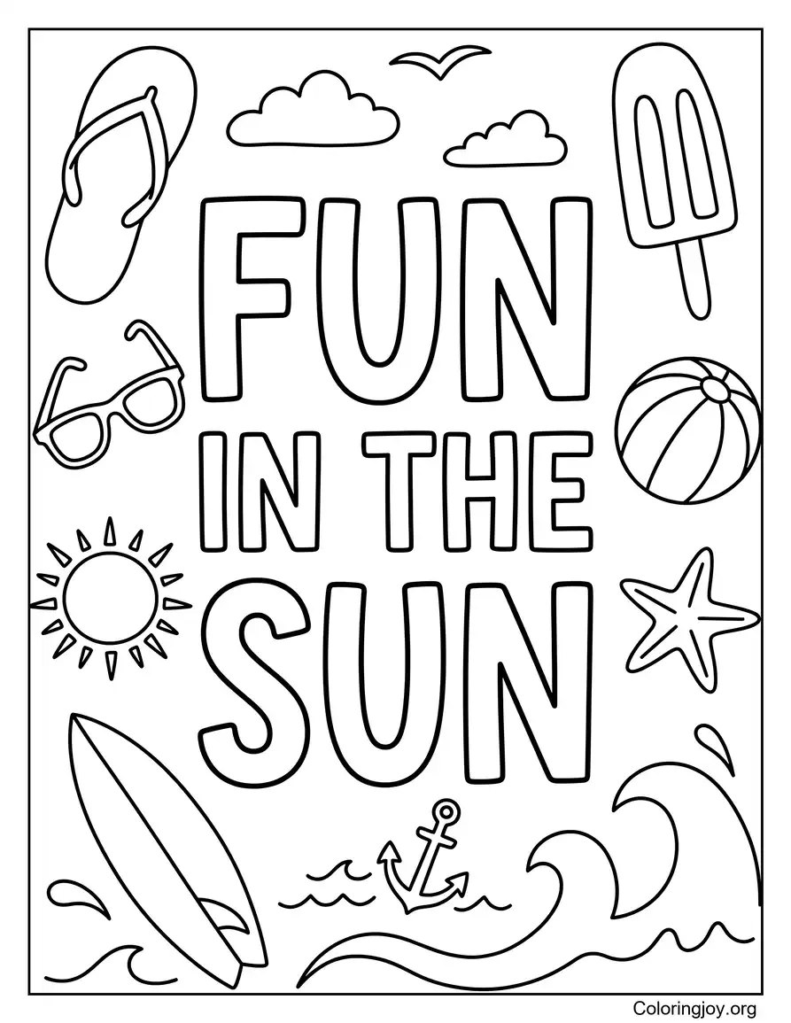 Divertimento al sole stampabili Doodle