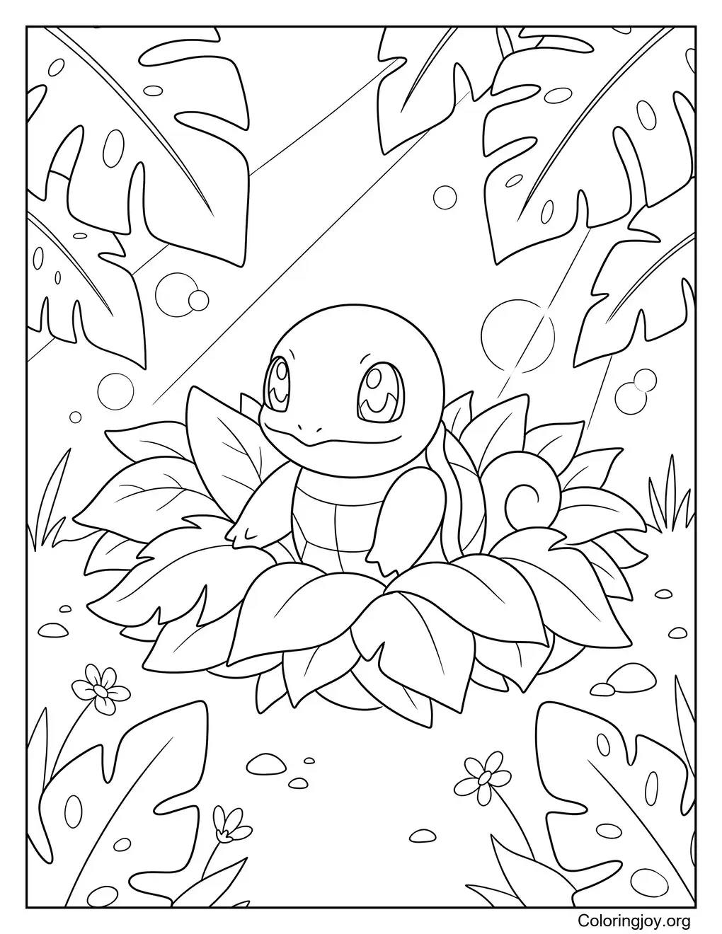 Feuille de coloriage inspirée de Baby Squirtle