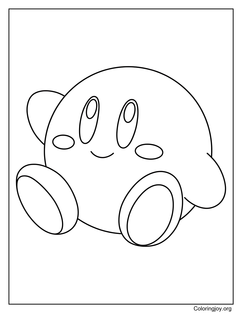 Baby Kirby coloring page