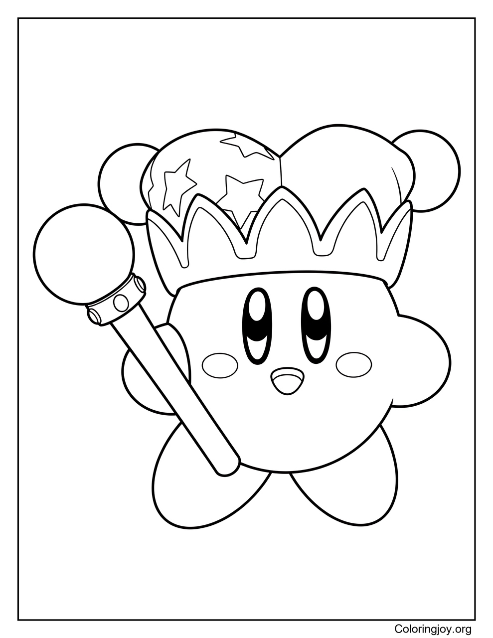 Beam Ability Kirby coloring page