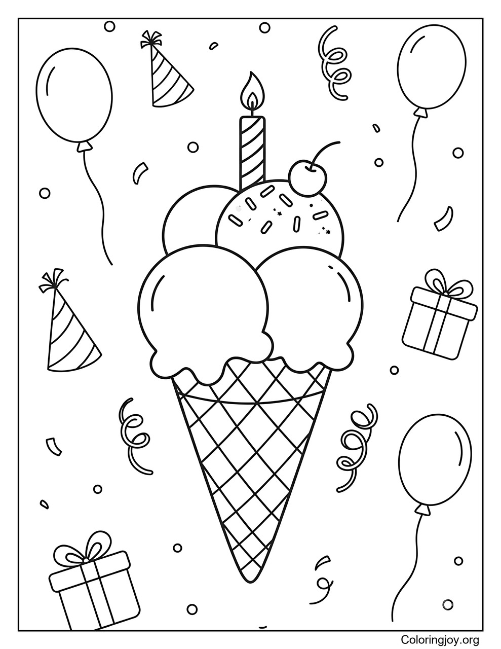A Birthday Ice Cream Cone