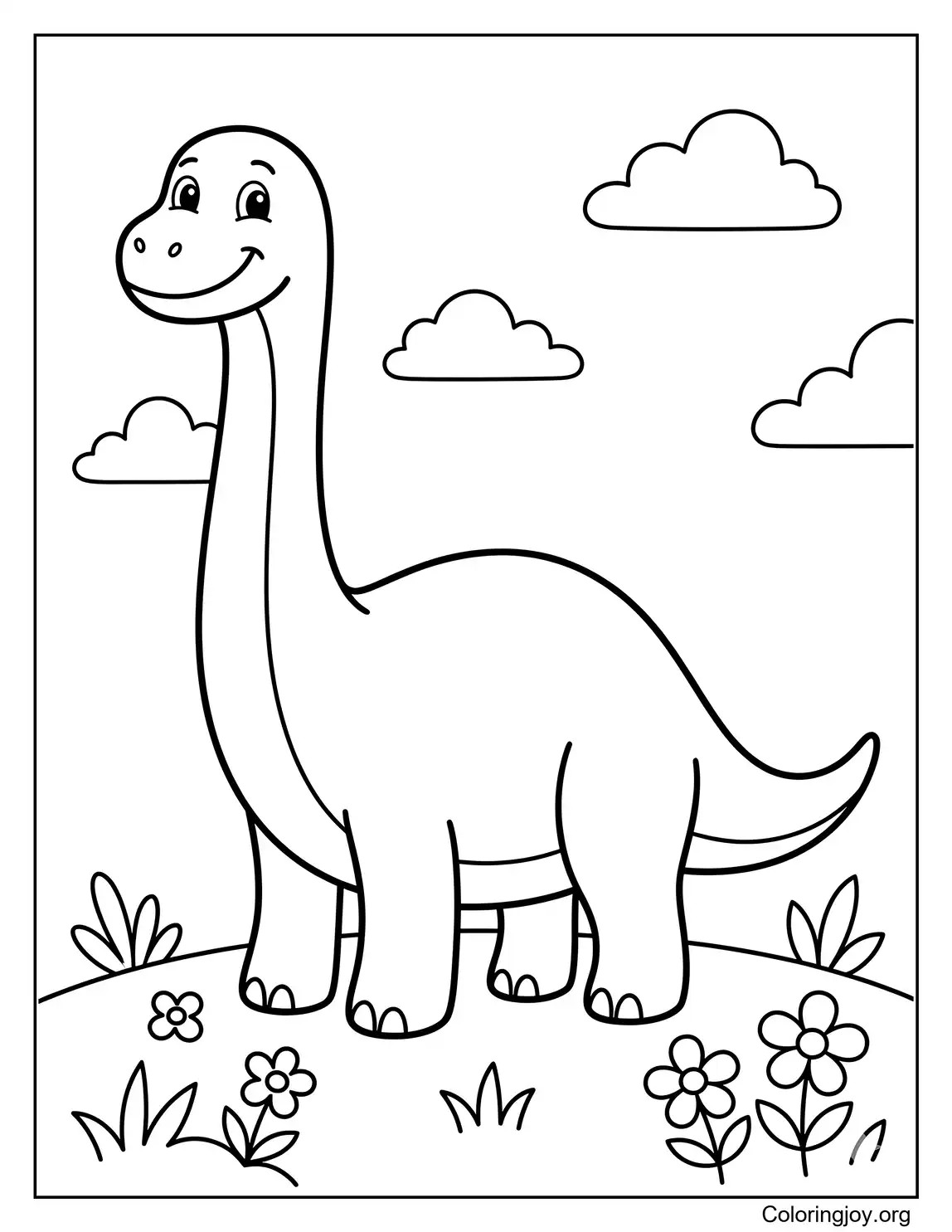 Simple Easy Brachiosaurus for Toddlers
