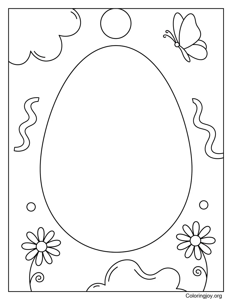 Design Your Own Easter Egg Template Page