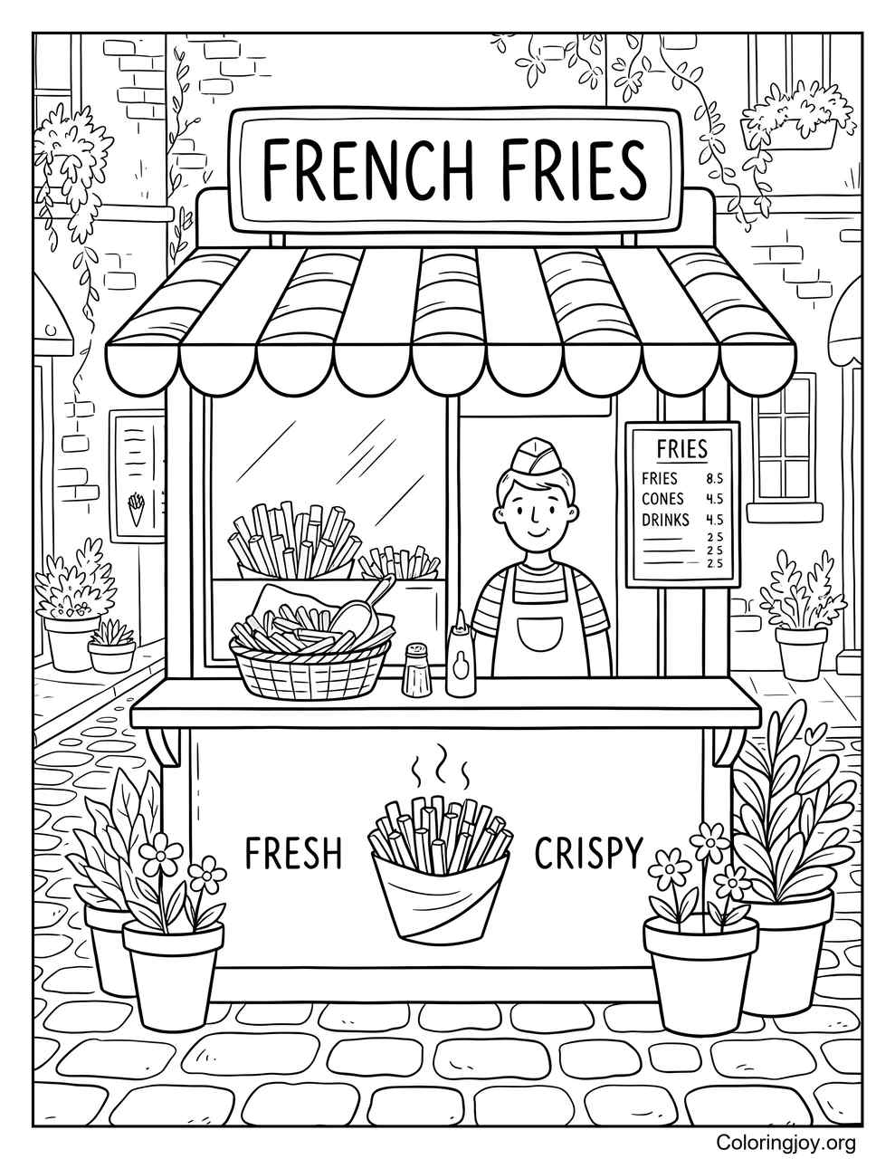Imagine buying hot, crispy fries from that charming street stand.