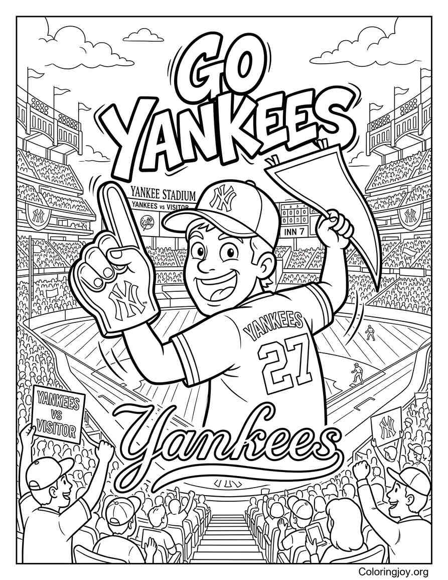 Go Yankees Spirit coloring page