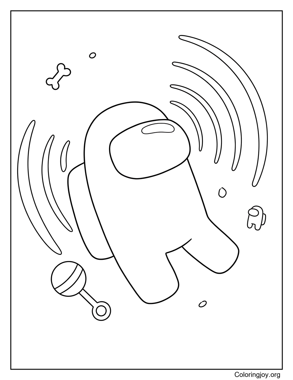 Meet the Among Us Noisemaker Role coloring page