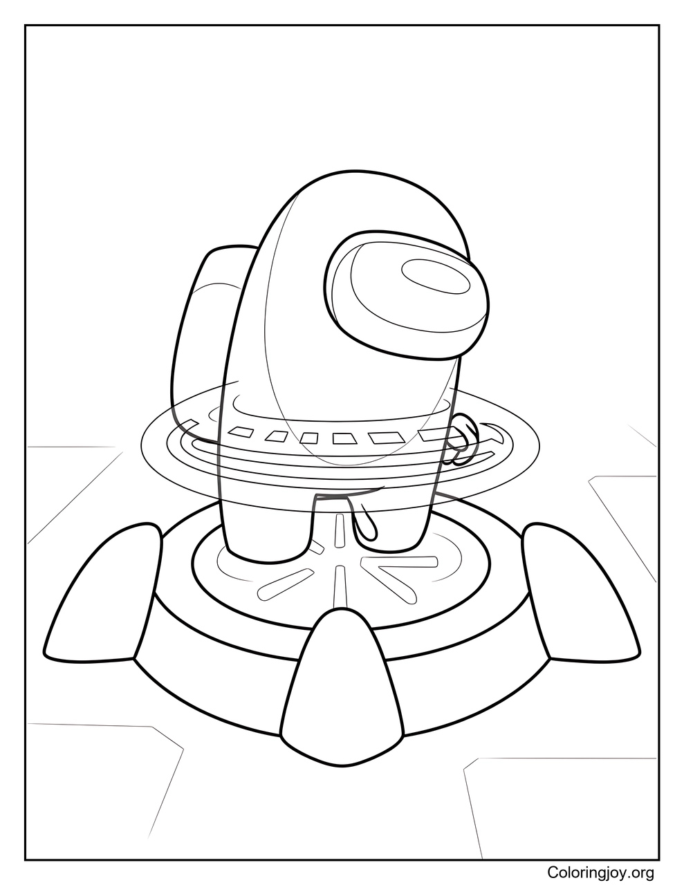 Complete the Among Us MedBay Scan coloring page