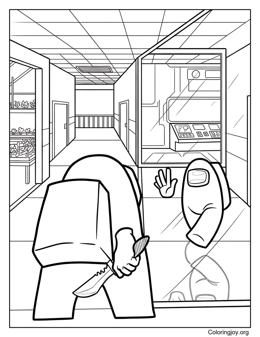 Visit the Among Us MIRA HQ Map coloring page