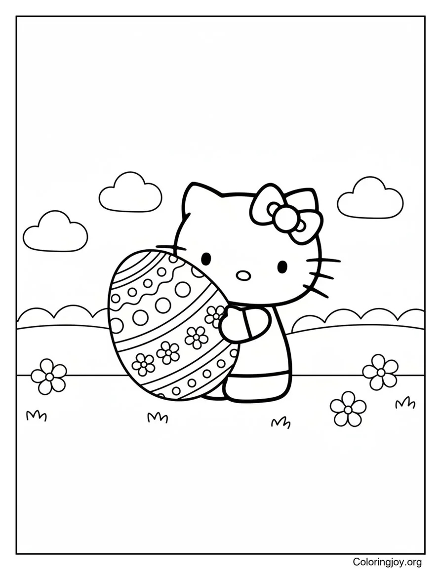 Giant Patterned Easter Egg coloring page