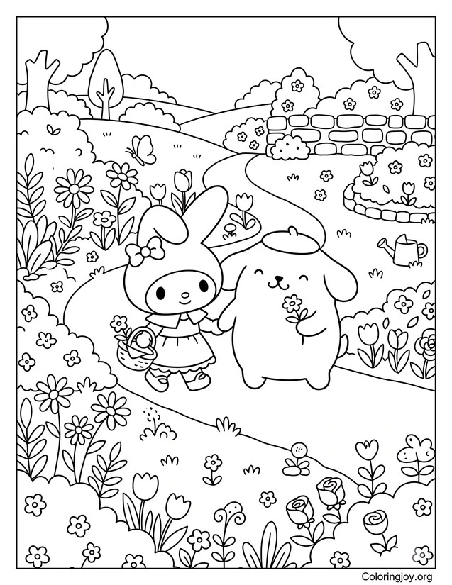 Une journée fleurie avec Pompompurin