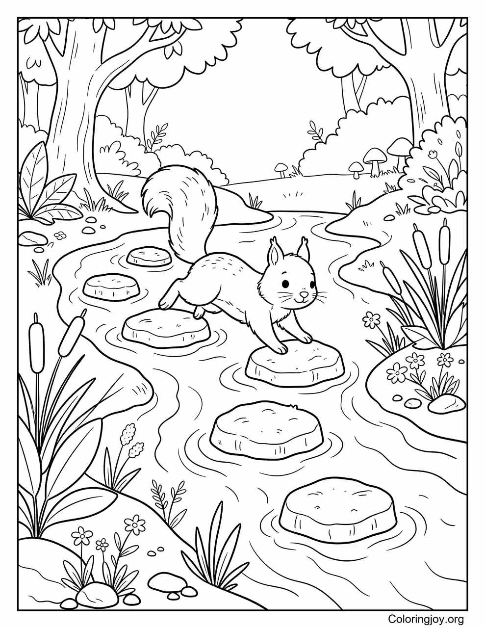 Squirrel Crossing Stepping Stones