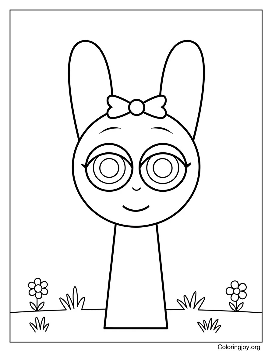 Cute Pinki coloring page